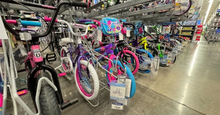 Walmart bikes in store