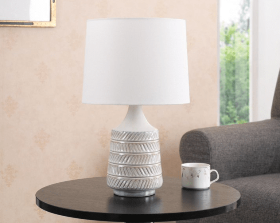 A lamp with lampshade from Walmart