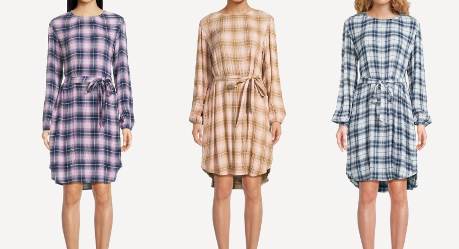 Walmart clearance dresses with plaid stock image