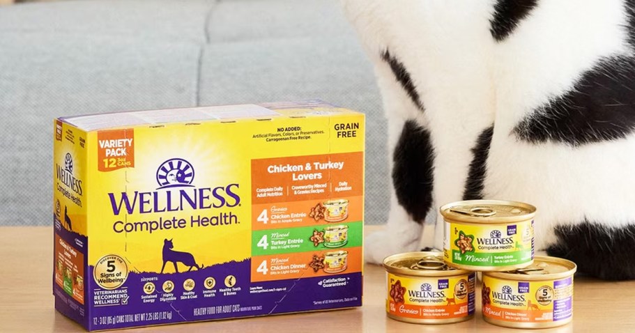 Wellness Wet Cat Food 12-Count Variety Pack Only $8.58 Shipped on Amazon (Reg. $21)