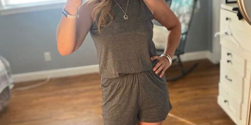 Women’s Romper w/ Pockets Only $14.99 on Amazon | Perfect for Warm Weather!