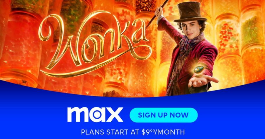 Wonka Movie Ad featuring Chalamet as Willy Wonka