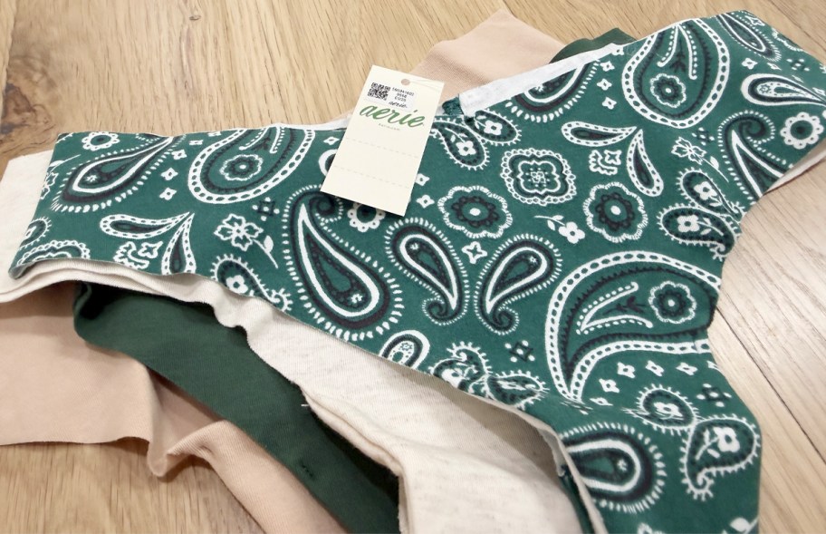 green and white undies 