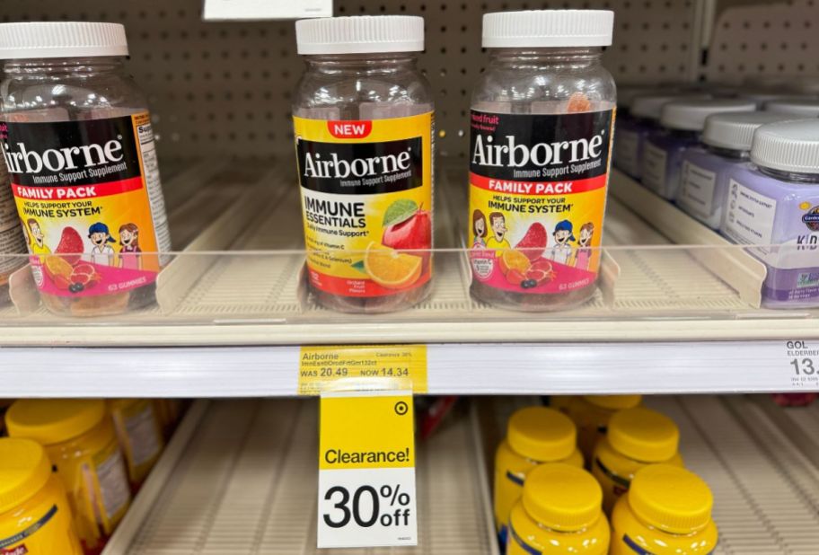 airborne gummies on a store shelf