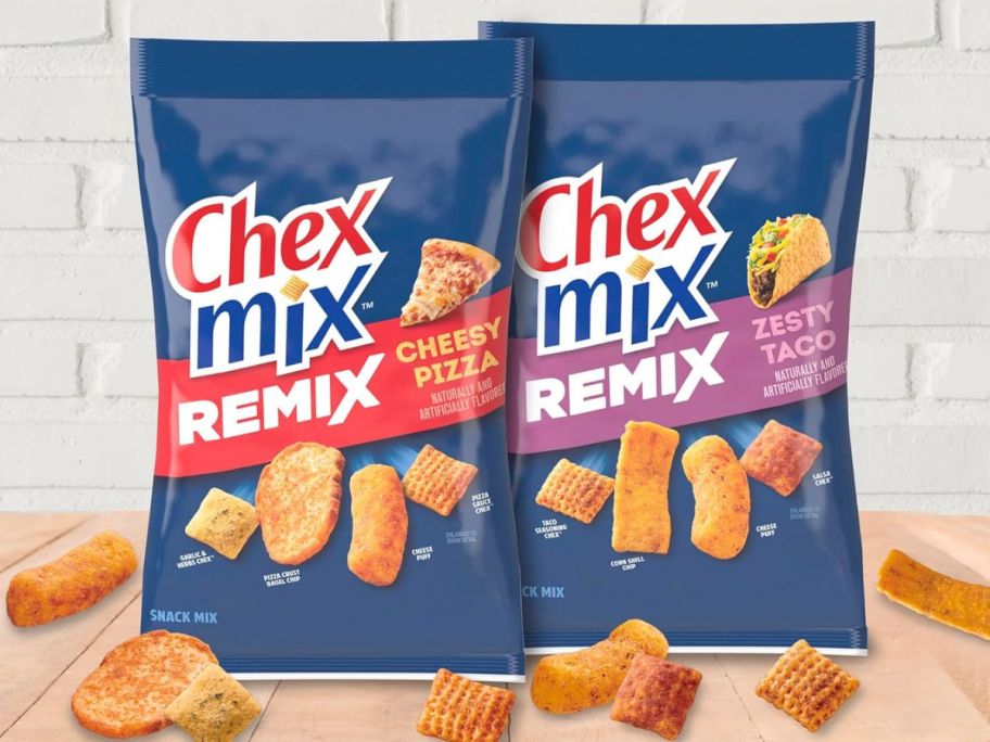 2 bags of chex mix remix snacks