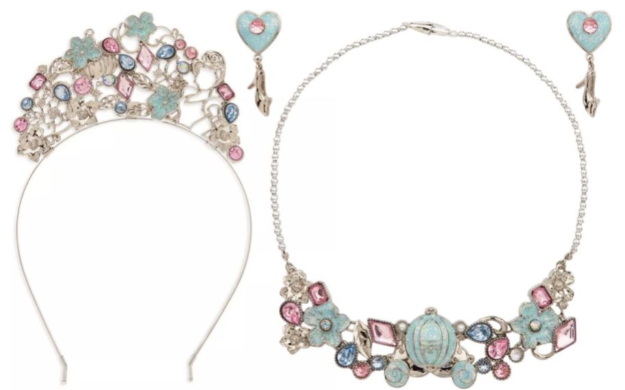 a cinderella tiara and jewelry set for little girls