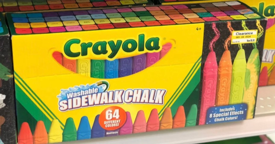 box of crayola 62 count sidewalk chalk