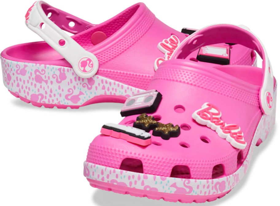 pink barbie crocs