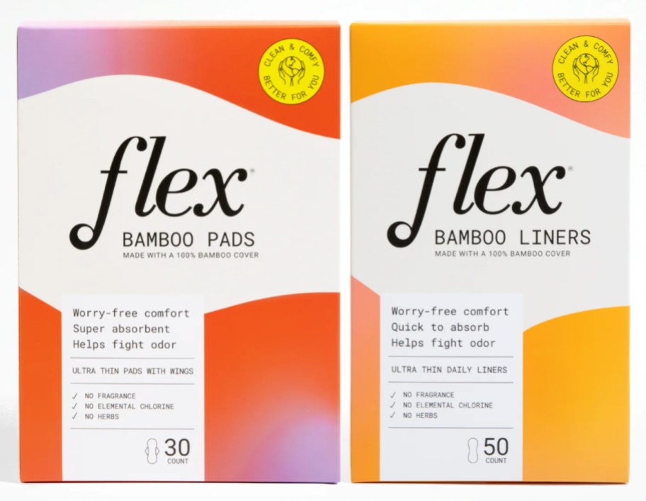 box of bamboo pads and liners