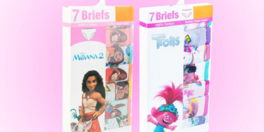 Girls Character Underwear 7-Pack Just $5 on Walmart.com