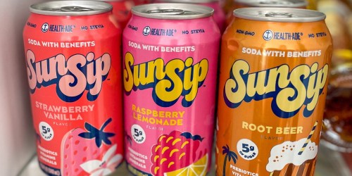 SunSip Prebiotic Soda by Health-Ade 12-Pack Just $21.95 Shipped (Craveable Flavors + Gut-Healthy Benefits)