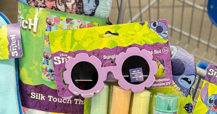 kids stitch sunglasses in a shopping cart