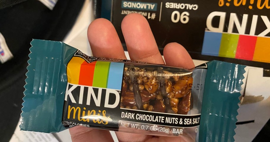 holding a Kind mini bar