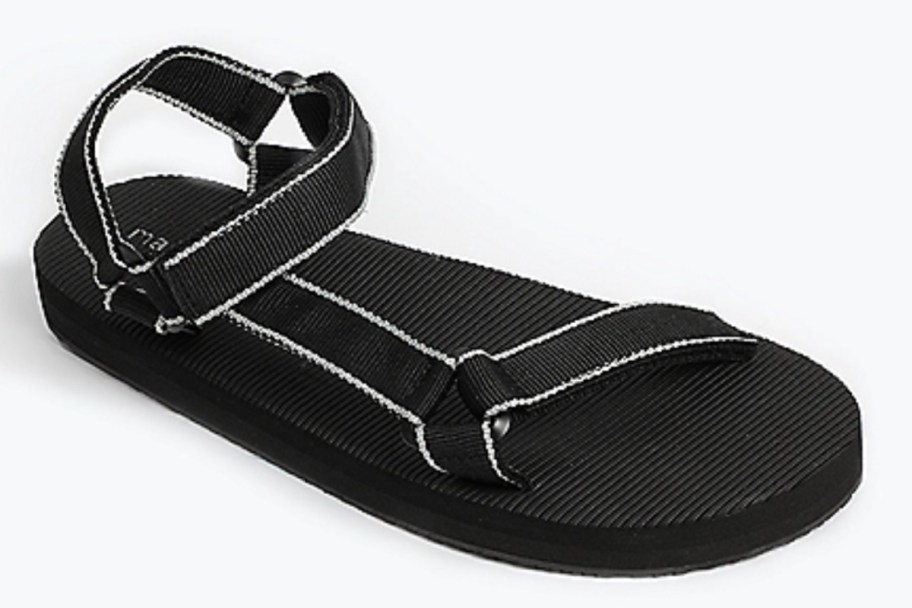 black velcro sandals