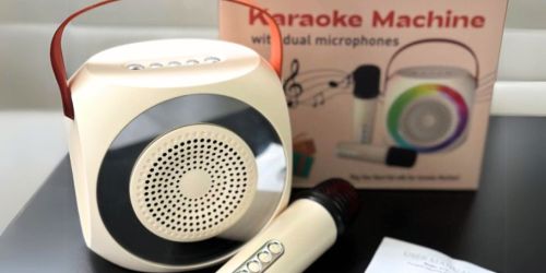 Mini Karaoke Machine w/ Wireless Microphone JUST $14.99 on Amazon (Reg. $33)