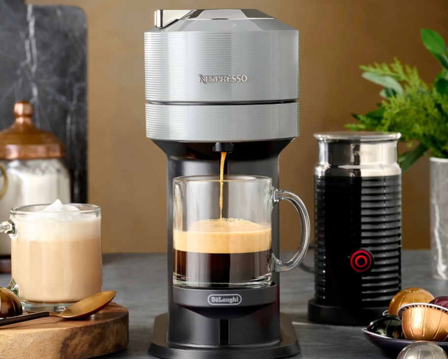 nespresso machine with frother
