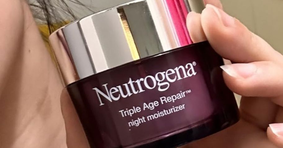 a jar of neutrogena triple age repair night cream