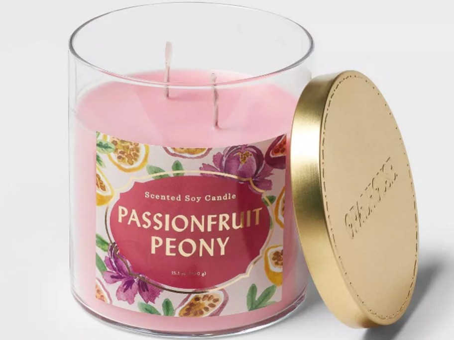 opalhouse passionfruit peony glass jar candle stock image