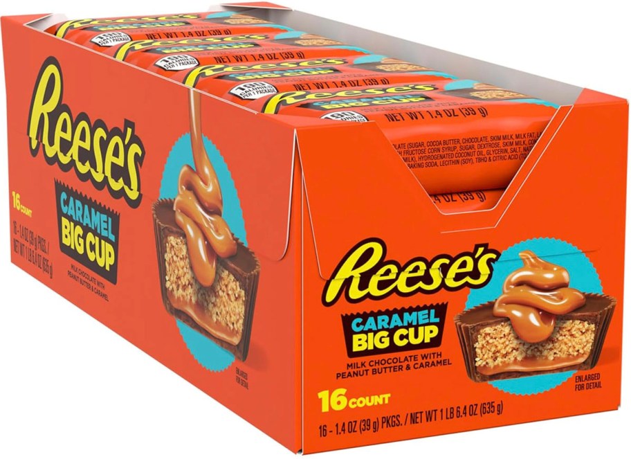 caramel reese peanut butter cups box