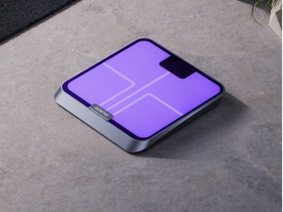 smart scale with purple screen