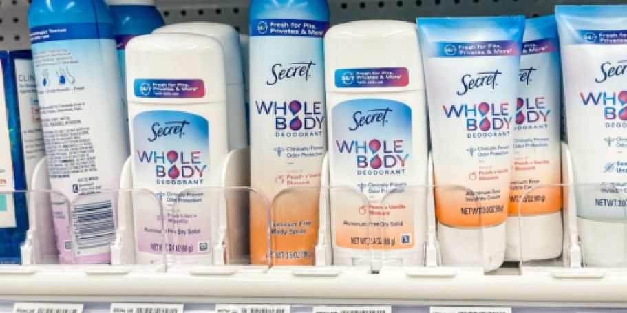 TWO Secret or Old Spice Whole Body Deodorants Just $2.99 Each at Kroger (Regularly $14)
