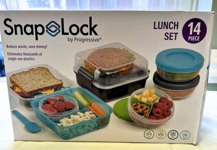 snaplock sandwich set box on a kitchen counter