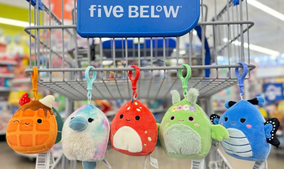 5 new squishmallow bag clip on from five below