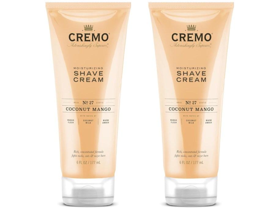 stock image of Cremo shaving cream in coconut mango