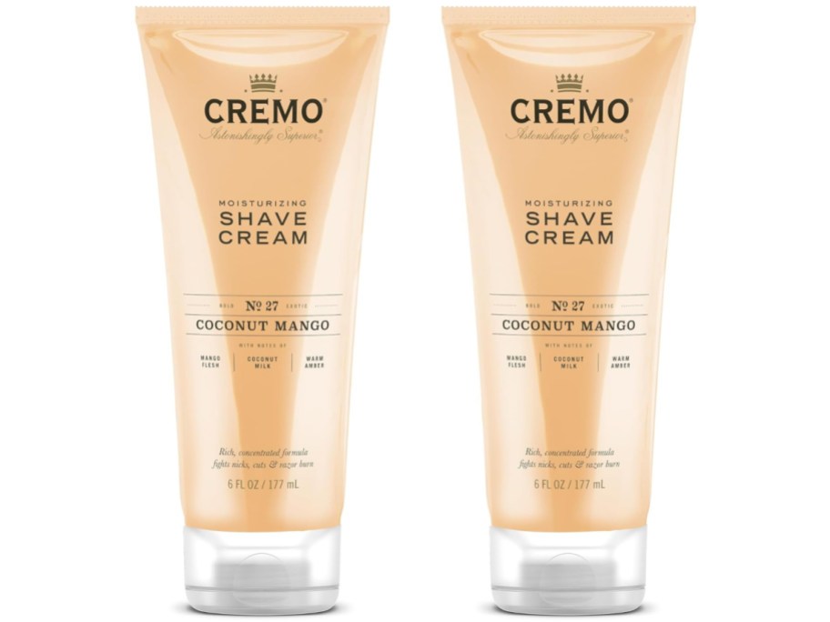 stock image of Cremo shaving cream in coconut mango