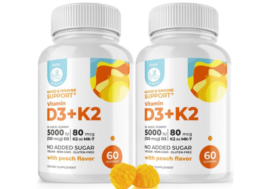 stock image of D3 vitamins 2 pack