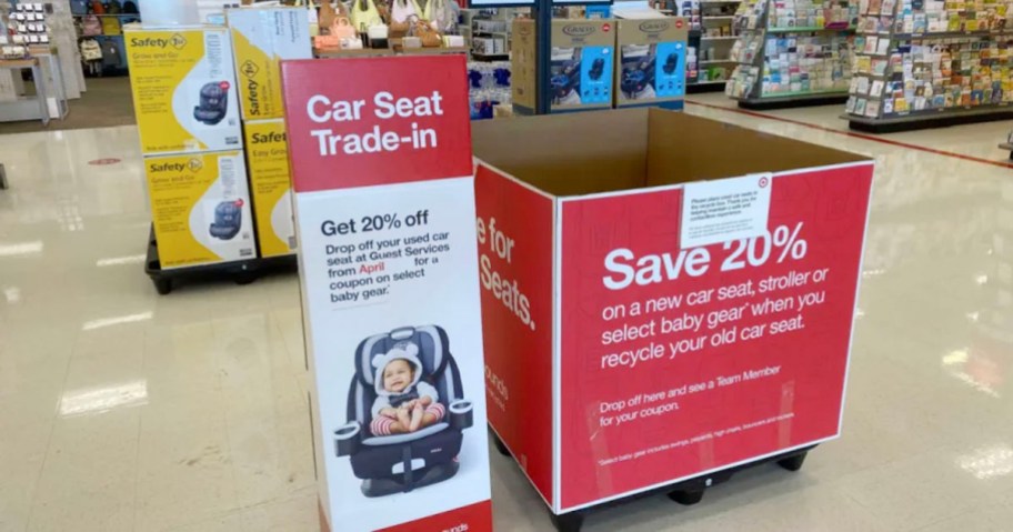 target car seat trade in box in store