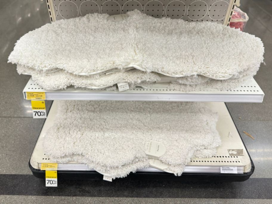 white faux fleece rug