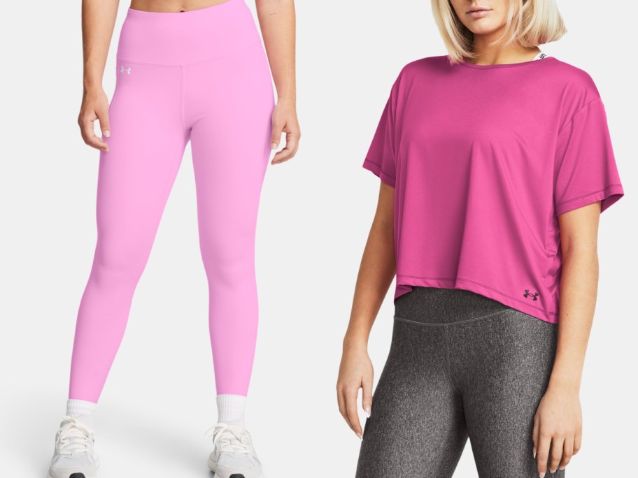 under armour women legging and t-shirt