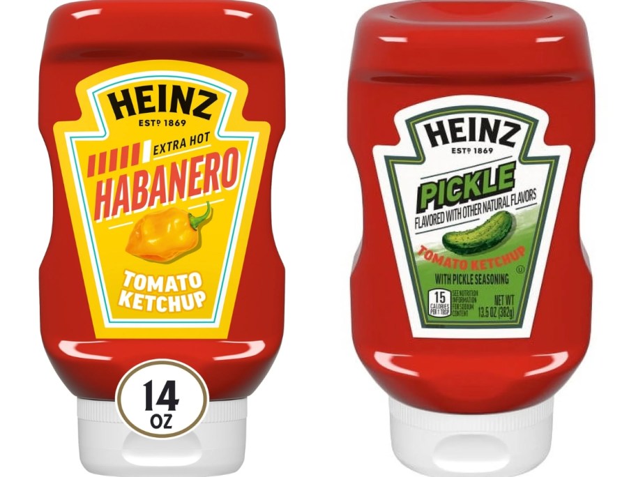 Heinz Habanero and Pickle Ketchup Bottles