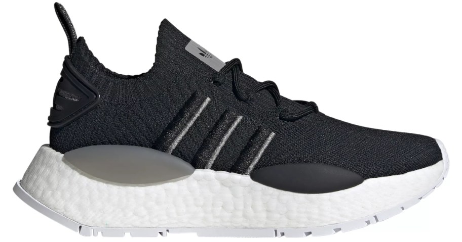black grey and white women's Adidas shoe