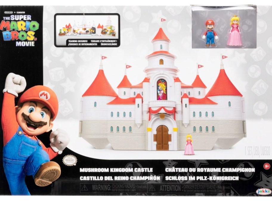 Super Mario Bros. Castle Playset with figures in box