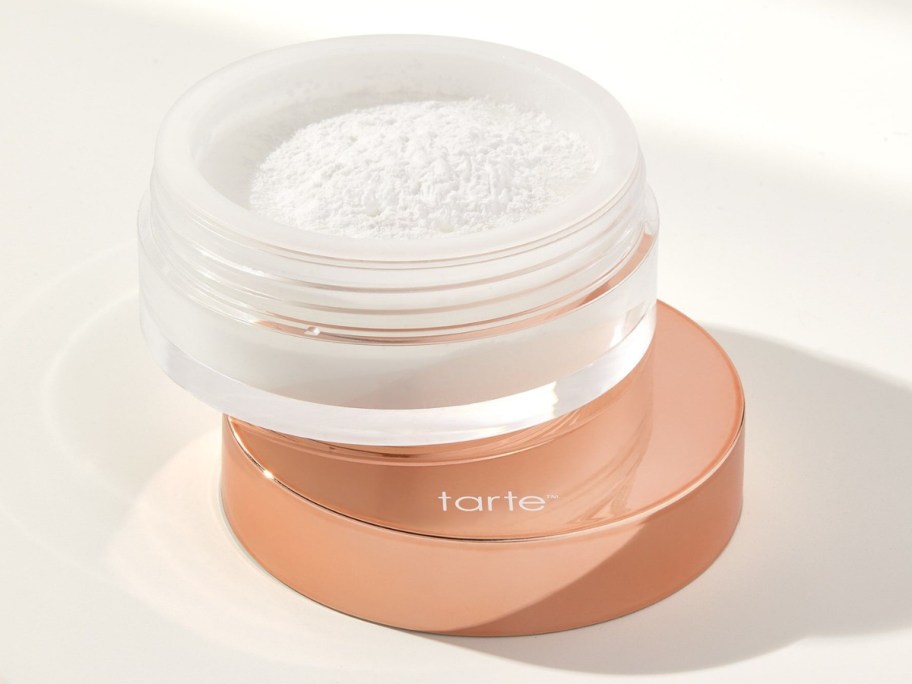 open container of Tarte Smooth Operator Amazonian Clay Finishing Powder