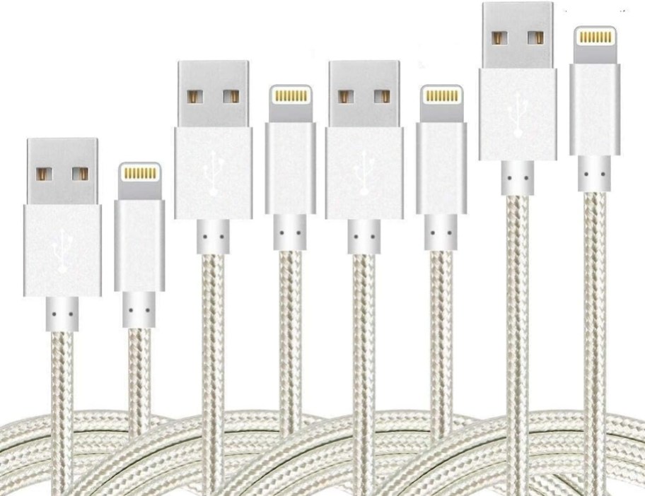 Stock image of Firsting Charging Cable 4-pack in white