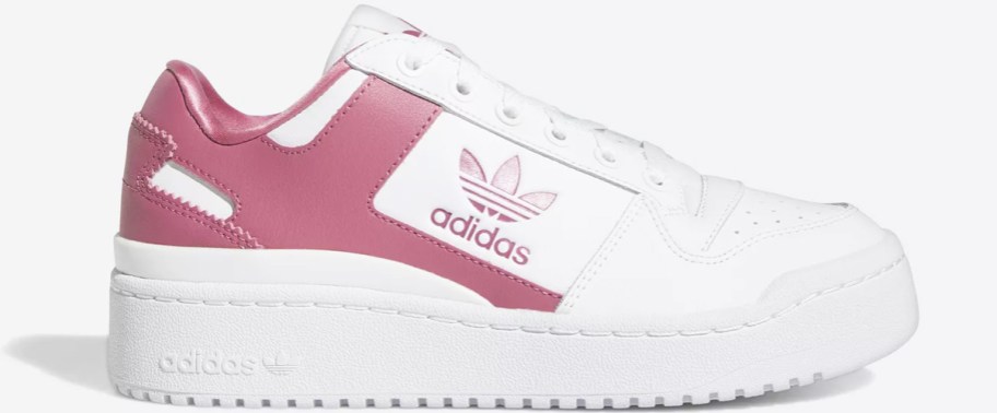 white and pink adidas sneaker