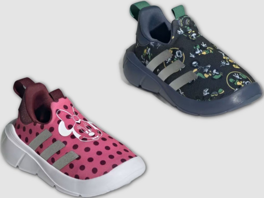 Stock images of two Adidas Disney Monofit Shoes