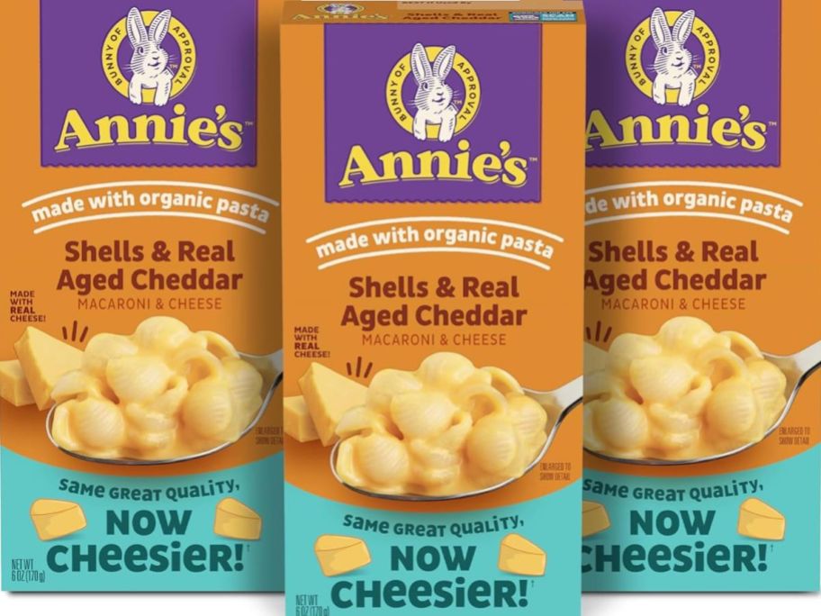 3 boxes of Annie's mac & Cheese