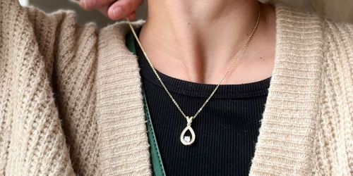 Cate & Chloe Gold Plated Teardrop Necklace w/ Gift Box Only $17.80 Shipped (Reg. $69)