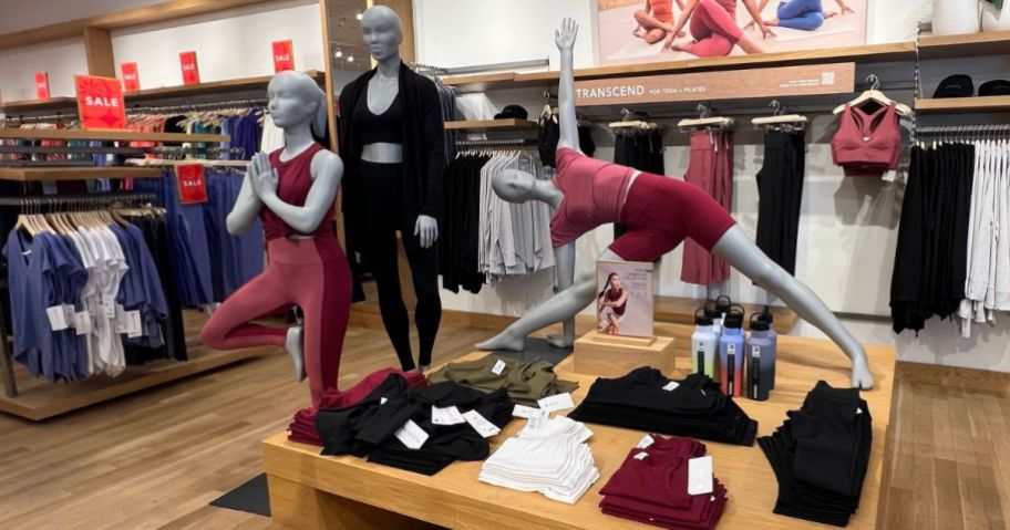 Display table and mannequins at an Ulta store