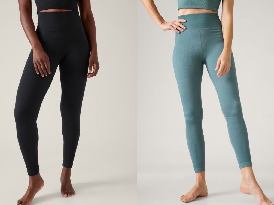 2 Women wearing Athleta Leggings