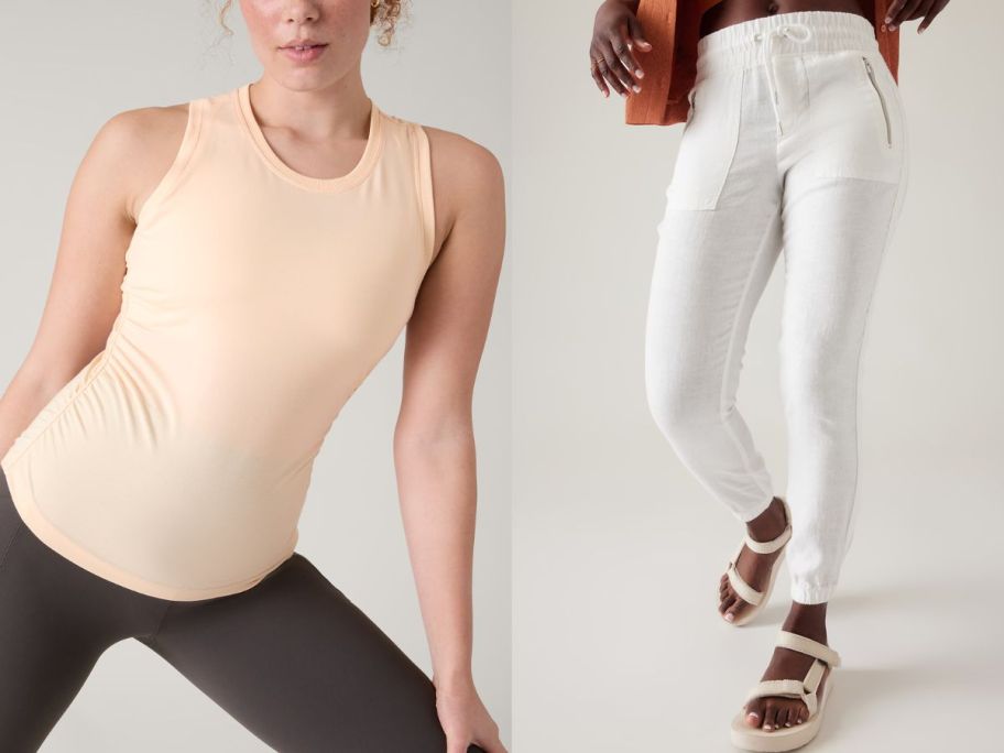 Athleta Tank and Linen Joggers