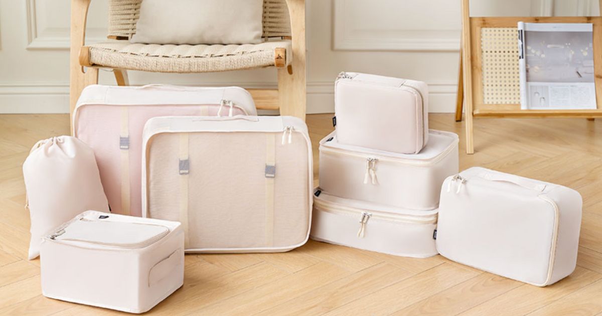 Packing Cubes 8-Piece Set Only $15 on Amazon | 24,000 5-Star Reviews