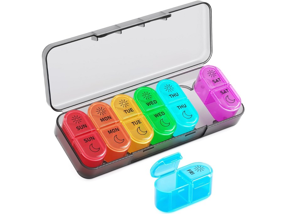 Betife 2 Times a Day Weekly Pill Organizer 