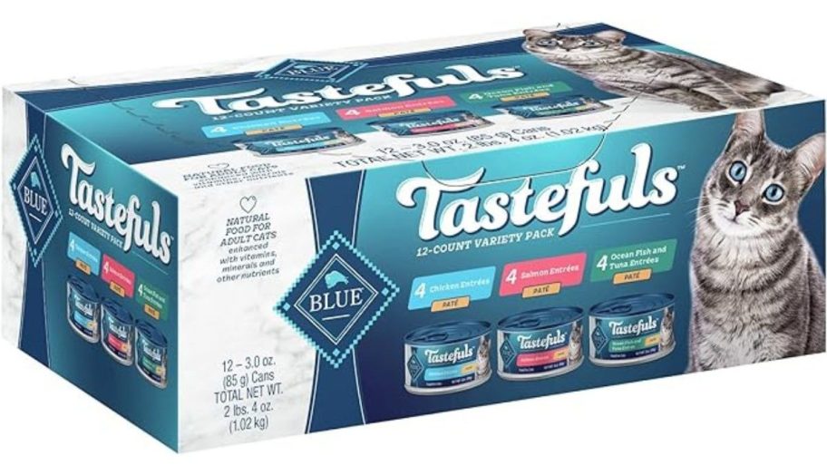Blue Buffalo Tastefuls Natural Pate Wet Cat Food Variety Pack 3oz 12-Pack stock image