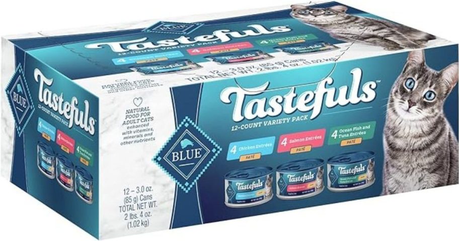 Blue Buffalo Tastefuls Natural Pate Wet Cat Food Variety Pack 3oz 12-Pack stock image