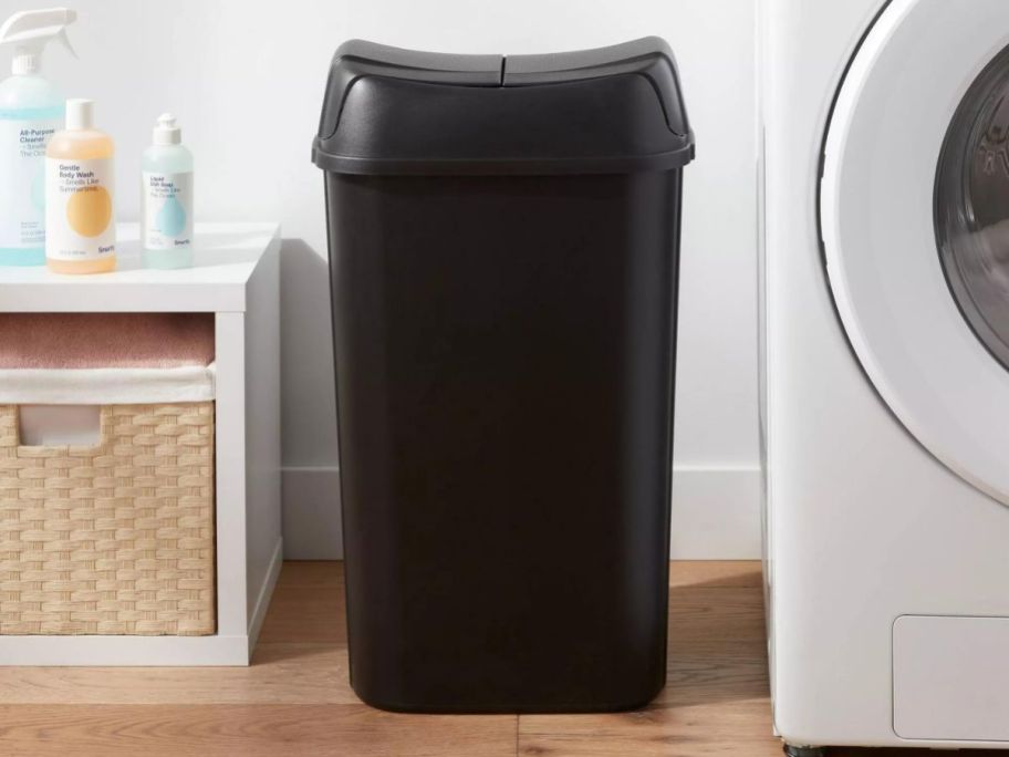 A Brightroom Trash Can in a laundry room